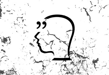 quotation marks with thin line speech vector image