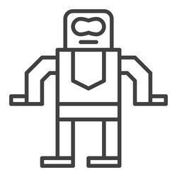 Robot concept simple linear icon or symbol vector