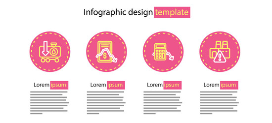 set line calculation of expenses shutdown factory vector image