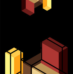abstract background 3d cubes cubic elements vector image