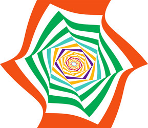 abstract shape design element with rotation swirl vector image