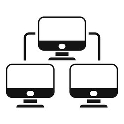 control pc network icon simple data system vector image