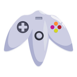 gray gamepad with buttons for playing video games vector image