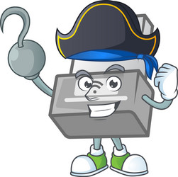 One hand pirate usb wireless adapter wearing hat vector