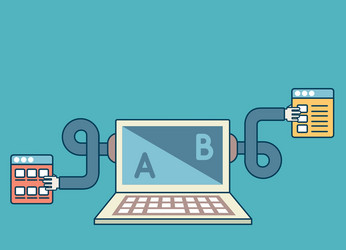 process of creating interaction with site visitors vector image