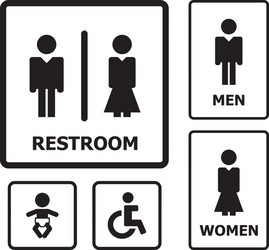Toilet Sign Set Vector Image