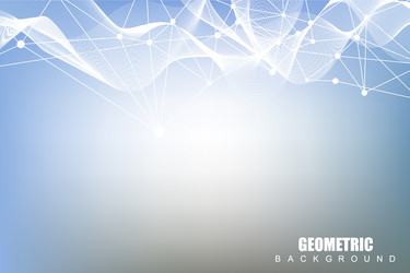 geometric abstract background with connected line vector image