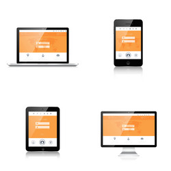 responsive web design adaptive user interface vector image