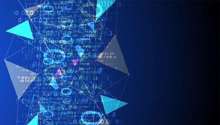technology background big data concept binary vector image