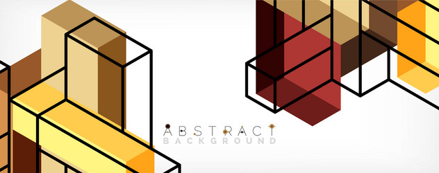 abstract background 3d cubes cubic elements vector image