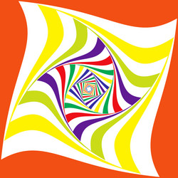 abstract shape design element with rotation swirl vector image