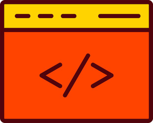 coding icon design vector image