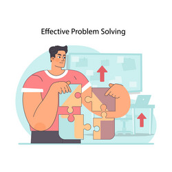 effective problem solving concept flat vector image