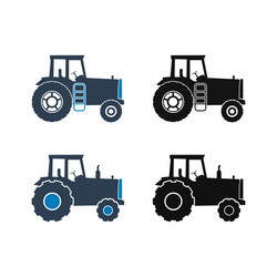 Farming tractor icon flat style eps Royalty Free Vector