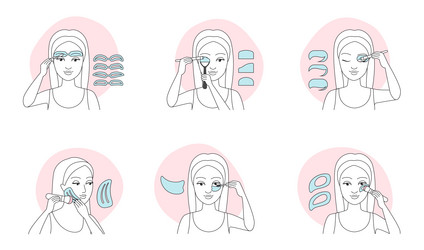 how to use makeup stencil tutorial vector image