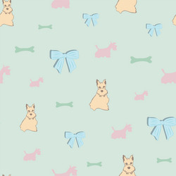 scottie dog pattern print collection repeat vector image