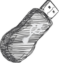 Usb connection technology vector