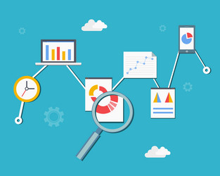 Web Data & Analytics vector image
