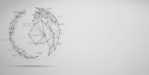 big data visualization abstract earth globe vector image