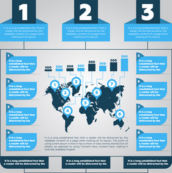 Infographics steps vector