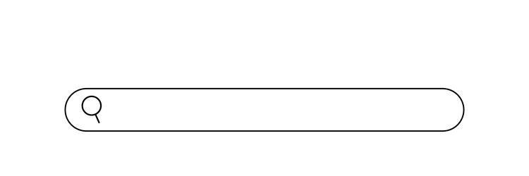 a search box with wide width of internet vector image