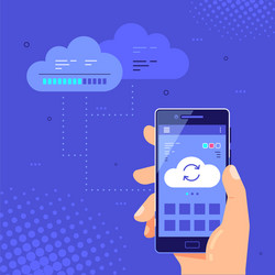 Cloud Data Synchronization vector image