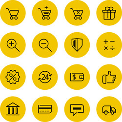 Thin line icons set for web and mobile vector