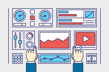 web analytics information and development website vector image