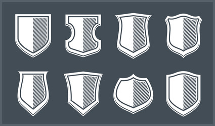 classical shields collection design elements vector image
