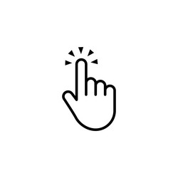 click cursor set computer pointer hand and arrow vector image