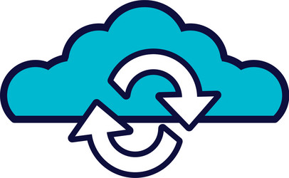 Cloud computing with arrows update vector