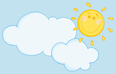 Smiling cute cloud Royalty Free Vector Image - VectorStock