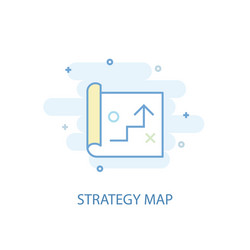 strategy map line concept simple icon vector image