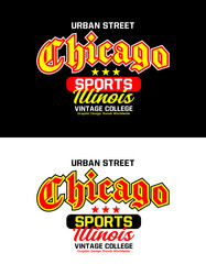 chicago vintage college varsity design vector