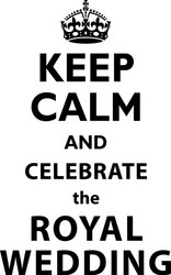 Keep calm and celebrate the royal wedding vector