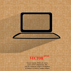 notebook flat modern web button vector image