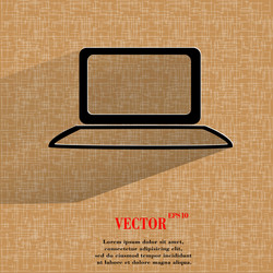 Notebook flat modern web button vector