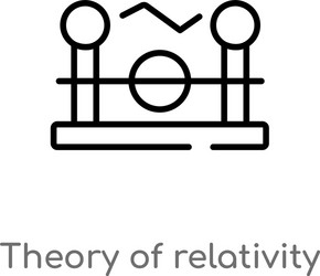 outline theory relativity icon isolated black vector