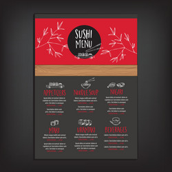 Restaurant cafe menu template design vector