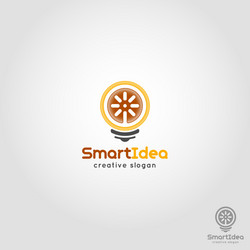 Smart idea logo template vector