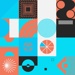 techno abstract pattern design vector image