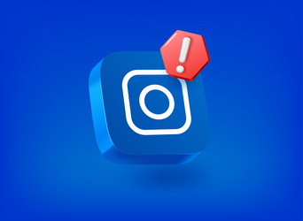 digital camera app icon with exclamation point vector image