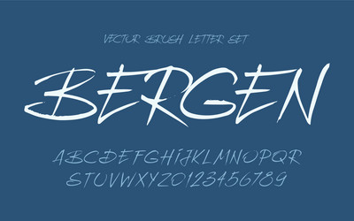Handwritten brush font hand drawn style Royalty Free Vector
