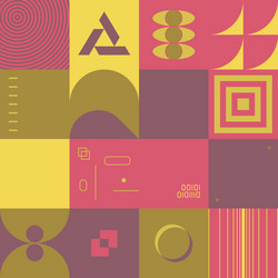 retro future abstract pattern vector image