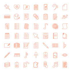 49 note icons vector