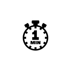 Sports stopwatch countdown timer flat icon vector