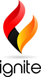 Fire and heart Royalty Free Vector Image - VectorStock