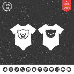 Baby rompers icon vector