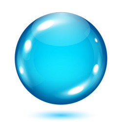 Big opaque light blue sphere vector