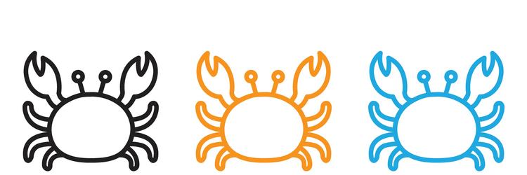 crabs logo set collection for web app ui vector image